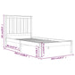 Bedframe Massief Grenenhout Zwart 100X200 Cm
