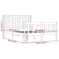 Bedframe Massief Grenenhout Grijs 135X190 Cm 4Ft6 Double
