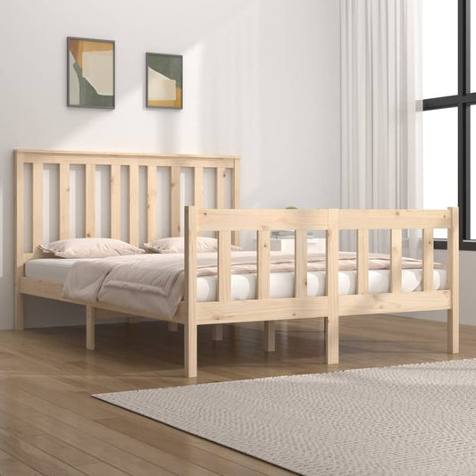 Bedframe Massief Grenenhout 140X190 Cm