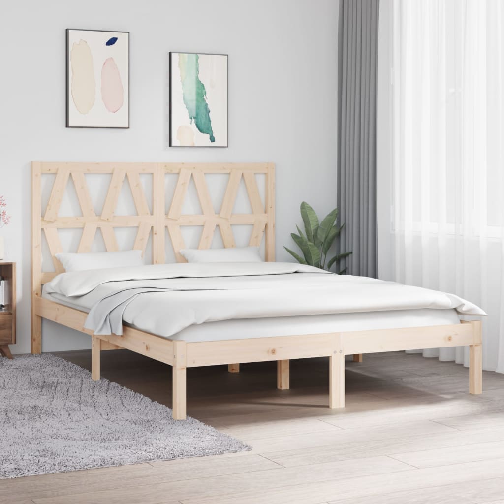 Bedframe Massief Grenenhout 140X190 Cm