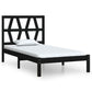 Bedframe Massief Grenenhout Zwart 90X200 Cm