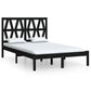 Bedframe Massief Grenenhout Zwart 150X200 Cm 5Ft King Size