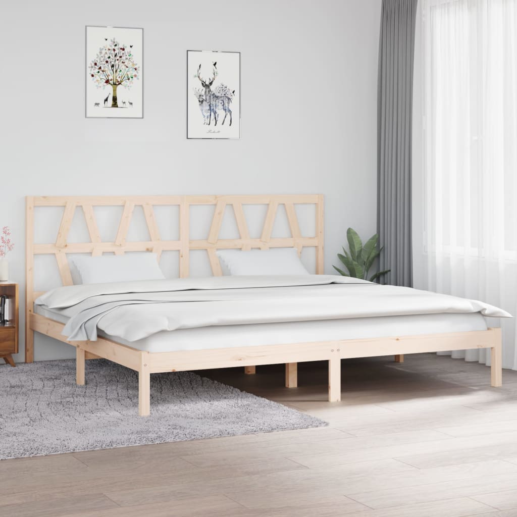Bedframe Massief Grenenhout 200X200 Cm