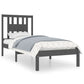 Bedframe Massief Hout Grijs 75X190 Cm 2Ft6 Small Single