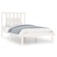 Bedframe Massief Grenenhout Wit 100X200 Cm