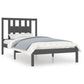 Bedframe Massief Grenenhout Grijs 100X200 Cm