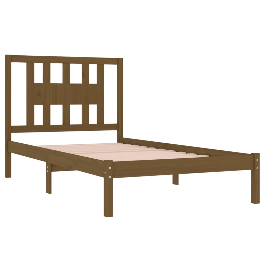 Bedframe Massief Grenenhout Honingbruin 100X200 Cm