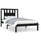 Bedframe Massief Grenenhout Zwart 100X200 Cm