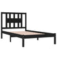 Bedframe Massief Grenenhout Zwart 100X200 Cm