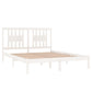 Bedframe Massief Hout Wit 150X200 Cm 5Ft King Size