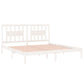 Bedframe Massief Grenenhout Wit 200X200 Cm