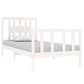 Bedframe Massief Hout Wit 75X190 Cm 2Ft6 Small Single