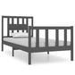 Bedframe Massief Hout Grijs 75X190 Cm 2Ft6 Small Single
