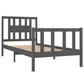 Bedframe Massief Hout Grijs 75X190 Cm 2Ft6 Small Single