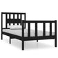 Bedframe Massief Hout Zwart 75X190 Cm 2Ft6 Small Single
