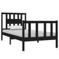Bedframe Massief Hout Zwart 75X190 Cm 2Ft6 Small Single