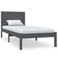 Bedframe Massief Grenenhout Grijs 100X200 Cm
