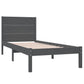 Bedframe Massief Grenenhout Grijs 100X200 Cm