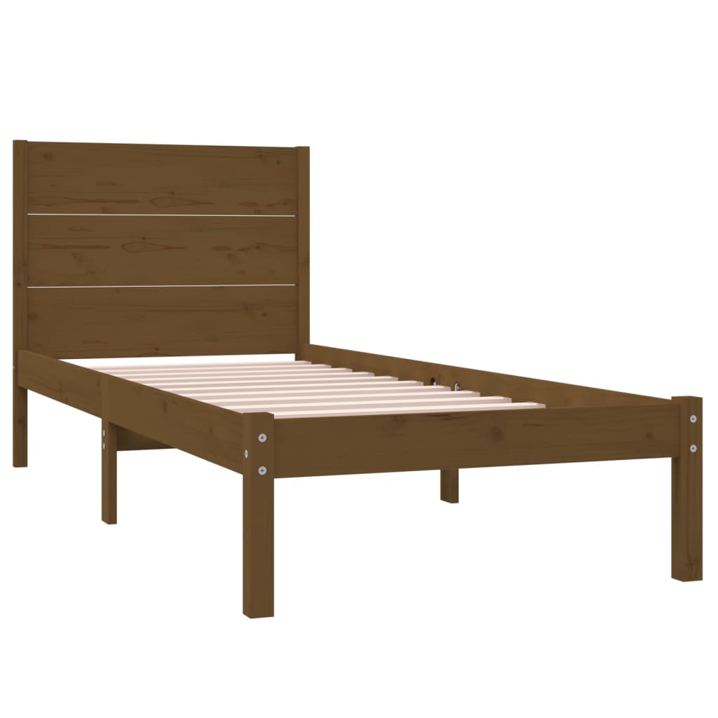 Bedframe Massief Grenenhout Honingbruin 100X200 Cm