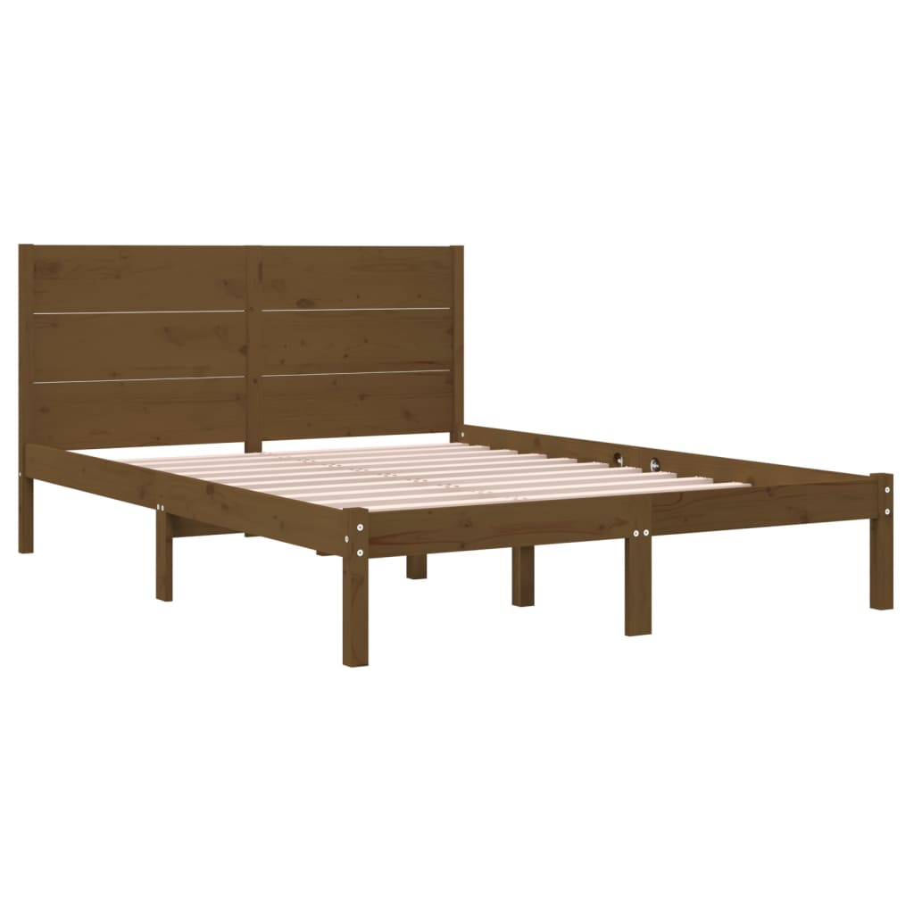 Bedframe Massief Grenenhout Honingbruin 120X200 Cm