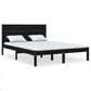 Bedframe Massief Grenenhout Zwart 140X200 Cm