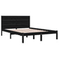 Bedframe Massief Grenenhout Zwart 140X200 Cm