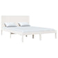 Bedframe Massief Hout Wit 150X200 Cm 5Ft King Size