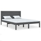 Bedframe Massief Grenenhout Grijs 160X200 Cm