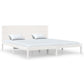 Bedframe Massief Hout Wit 180X200 Cm 6Ft Super King