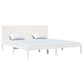 Bedframe Massief Hout Wit 180X200 Cm 6Ft Super King