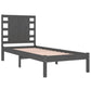 Bedframe Massief Hout Grijs 75X190 Cm 2Ft6 Small Single
