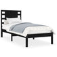 Bedframe Massief Hout Zwart 75X190 Cm 2Ft6 Small Single