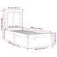 Bedframe Massief Hout Zwart 75X190 Cm 2Ft6 Small Single