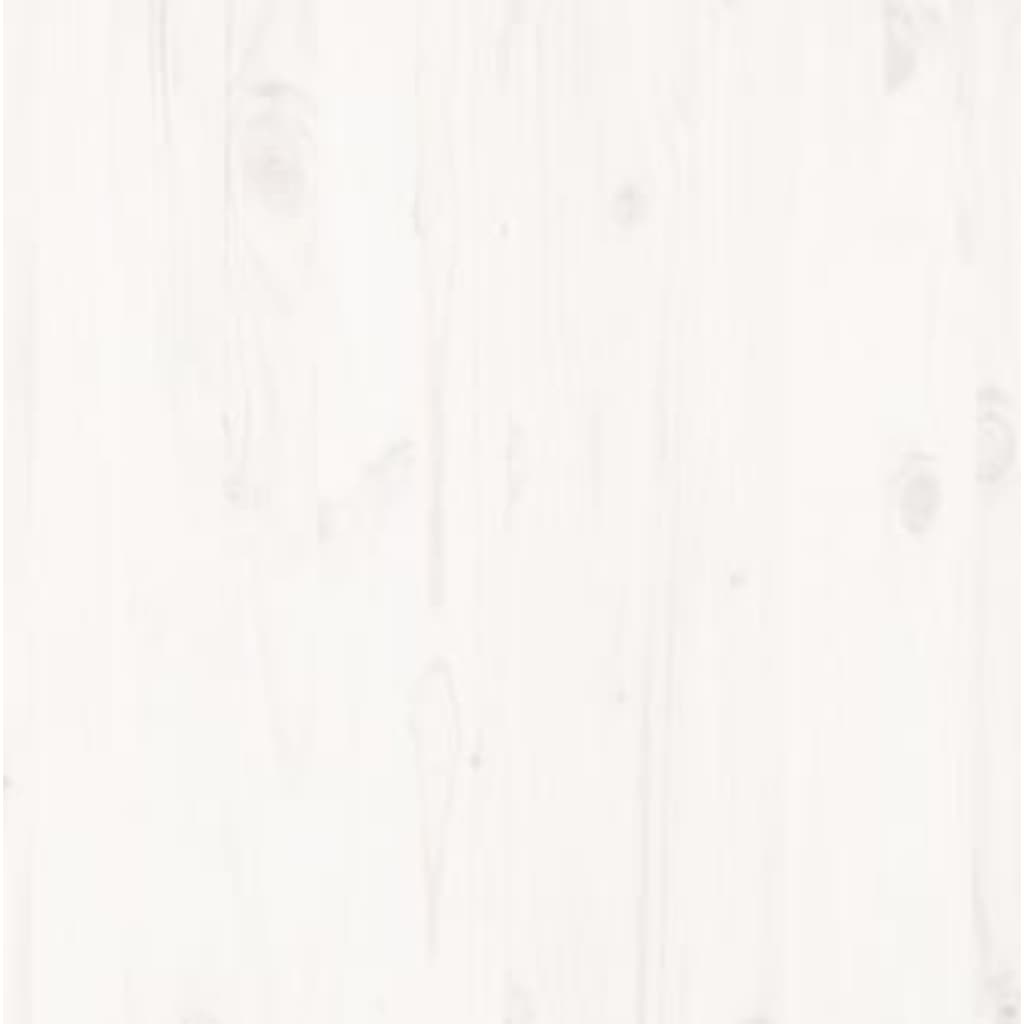Bedframe Massief Hout Wit 120X190 Cm 4Ft Small Double