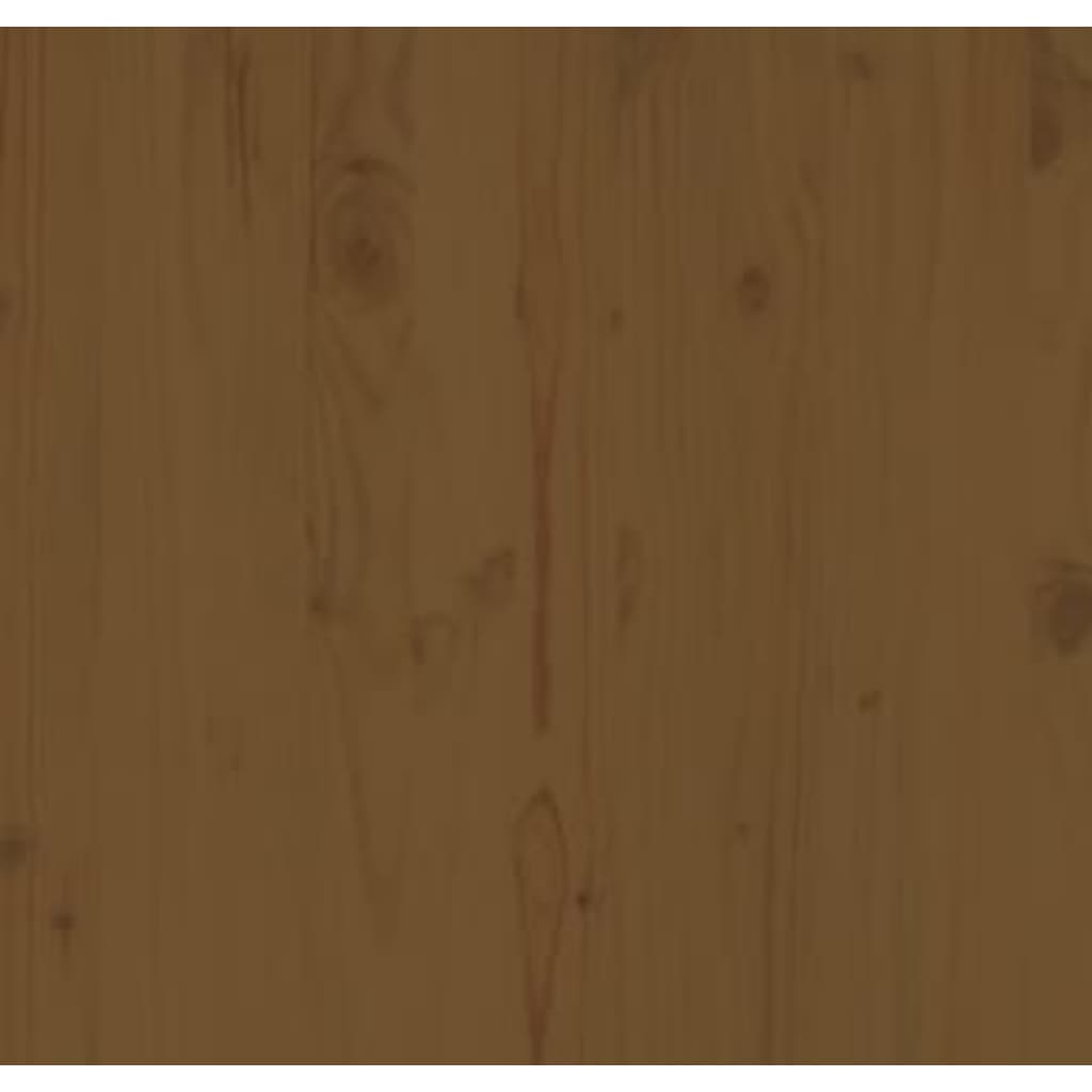 Bedframe Massief Hout Honingbruin 120X190 Cm 4Ft Small Double