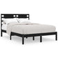 Bedframe Massief Hout Zwart 120X190 Cm 4Ft Small Double