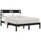 Bedframe Massief Hout Zwart 120X190 Cm 4Ft Small Double