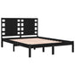 Bedframe Massief Hout Zwart 120X190 Cm 4Ft Small Double