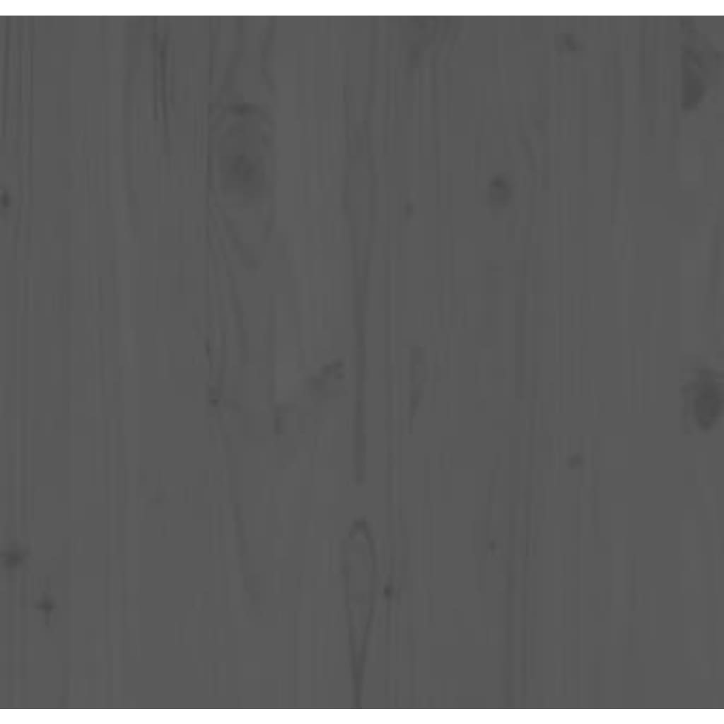 Bedframe Massief Hout Grijs 135X190 Cm 4Ft6 Double