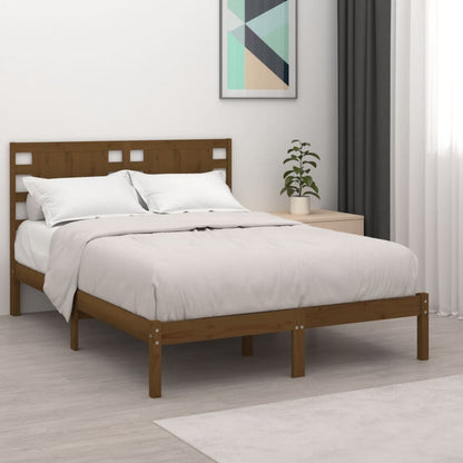 Bedframe Massief Grenenhout Honingbruin 140X190 Cm