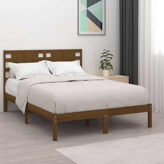 Bedframe Massief Grenenhout Honingbruin 140X190 Cm