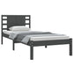 Bedframe Massief Grenenhout Grijs 90X200 Cm
