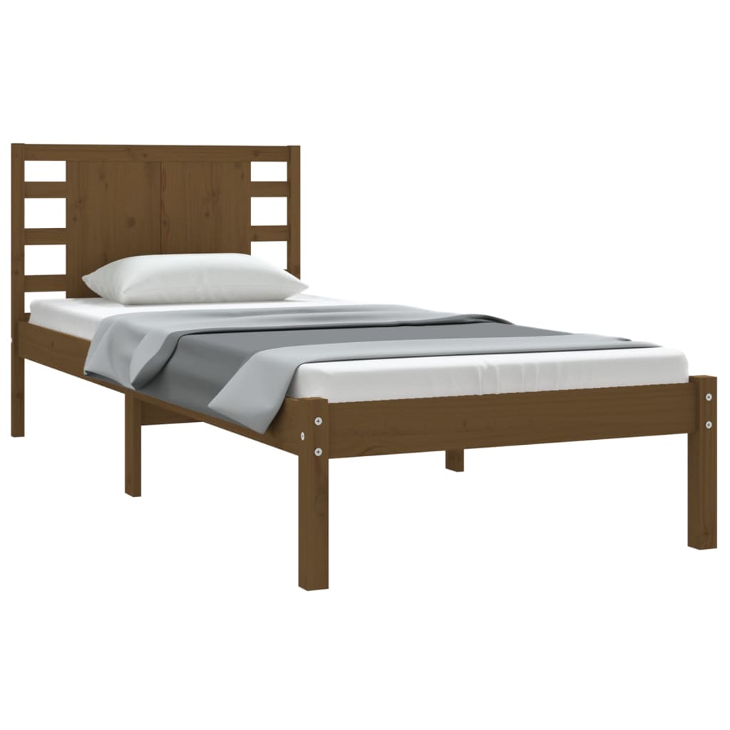 Bedframe Massief Grenenhout Honingbruin 90X200 Cm
