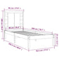 Bedframe Massief Grenenhout Zwart 90X200 Cm