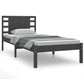 Bedframe Massief Grenenhout Grijs 100X200 Cm