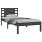 Bedframe Massief Grenenhout Grijs 100X200 Cm