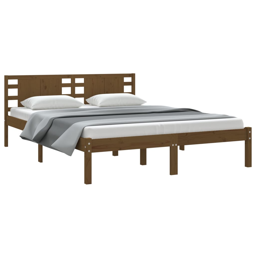 Bedframe Massief Grenenhout Honingbruin 120X200 Cm