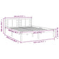 Bedframe Massief Grenenhout Grijs 140X200 Cm