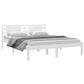 Bedframe Massief Hout Wit 150X200 Cm 5Ft King Size