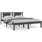 Bedframe Massief Hout Grijs 150X200 Cm 5Ft King Size